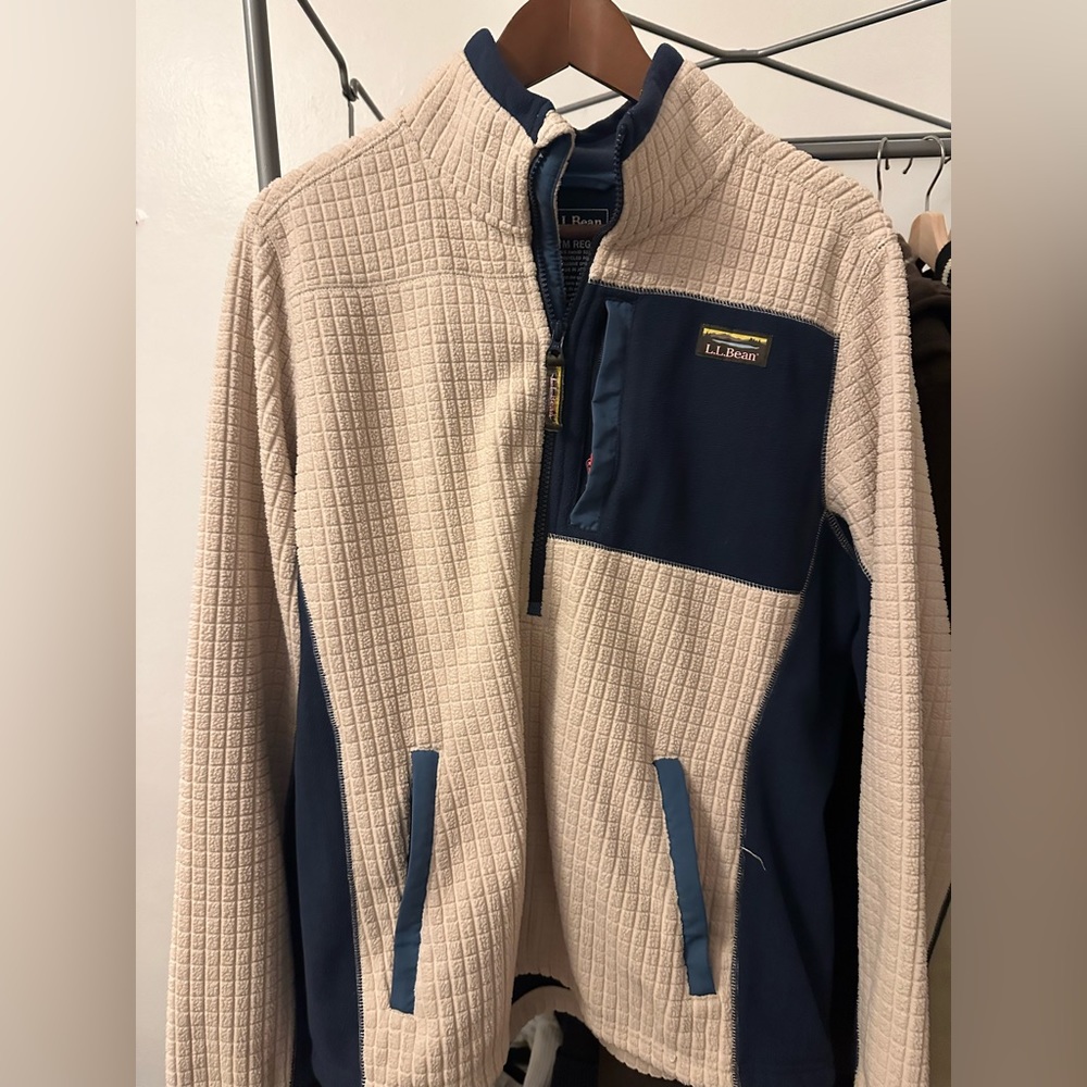 New LL Bean quarter zip sherpa fleece
